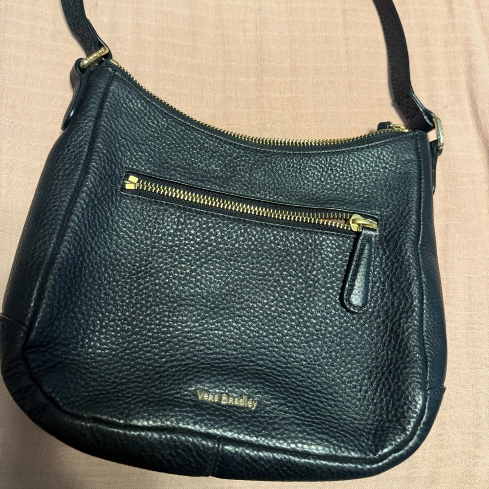 Vera Bradley Black Leather Crossbody Bag